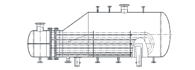 Double tube U-tube kettle reboiler